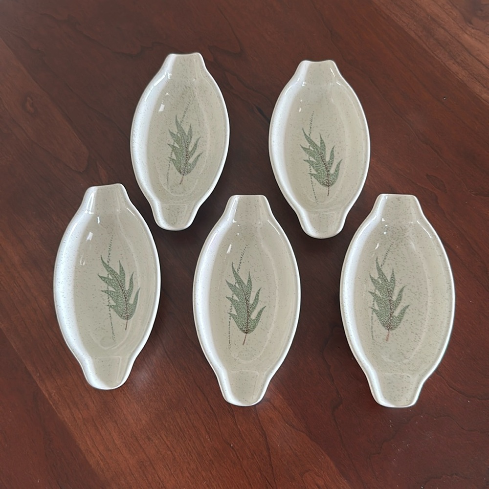Vintage California Pottery Franciscan Ware Set of 5 Autumn Pattern